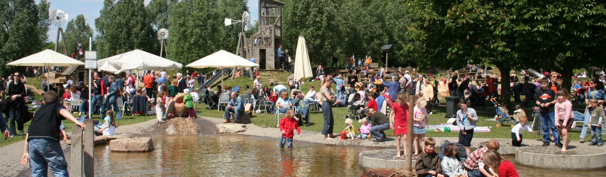 Wasserspielplatz im Brückenkopfpark Jülich
